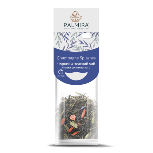 Черный чай Palmira Брызги шампанского 10 шт по 2.5 г