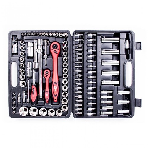 Набор инструментов Cr-V 1/2" и 1/4" 108 ед. INTERTOOL ET-6108
