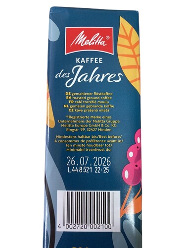 Молотый кофе Melitta BellaCrema Selection des Jahres 500 г