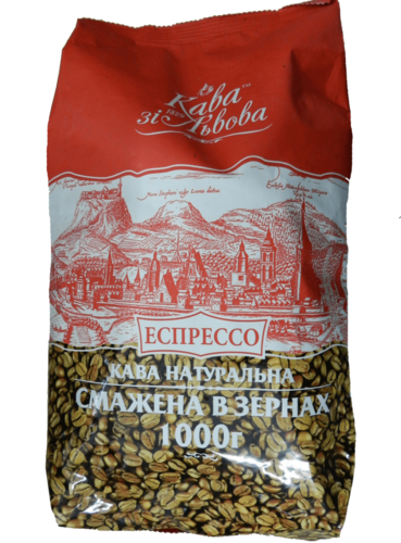 Кофе в зернах Кава зі Львова Еспрессо 1 кг